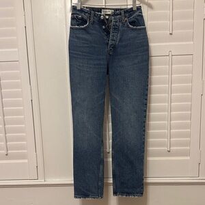 Abercrombie & Fitch Blue Denim The Dad High-Rise Jeans - 25/0 short